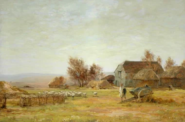 Eine Schaffarm in den South Downs, 1906